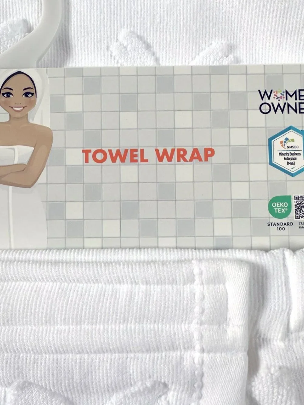 Caro Home White Bow Towel Wrap Bath Spa Shower Cotton Coquette Cottagecore NWT